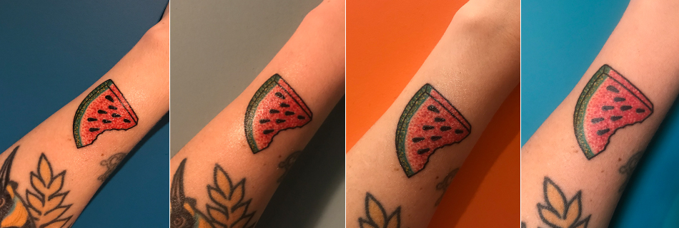 Un tatouage à différentes étapes de son processus de guérison